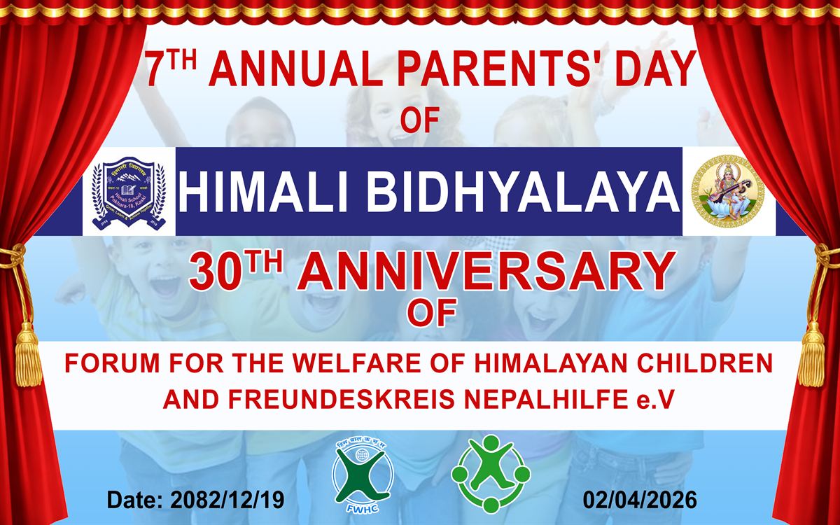 Annual Parent's Day print banner design by Nani Baral